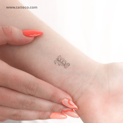 Old English Y Letter Temporary Tattoo - Set of 3