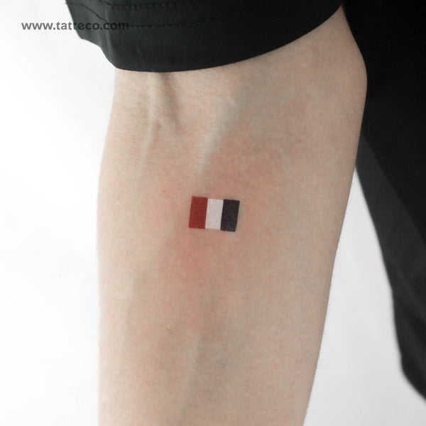 Small French Flag Temporary Tattoo - Set of 3