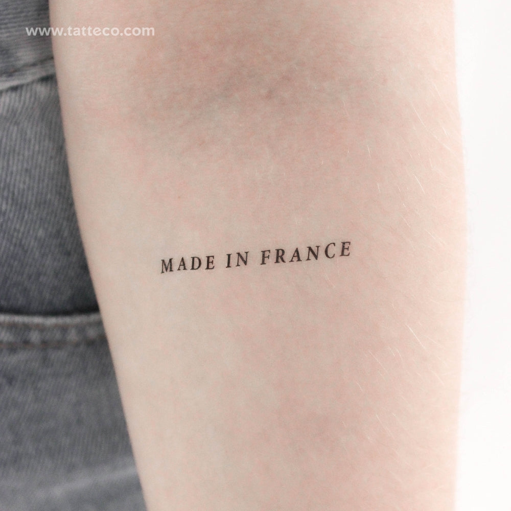 Made In France Temporary Tattoo - Set of 3