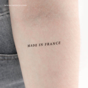 Made In France Temporary Tattoo - Set of 3