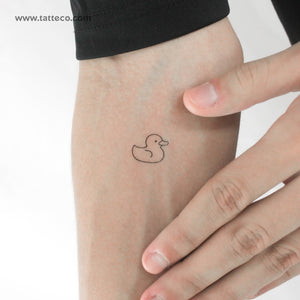 Minimalist Rubber Duck Temporary Tattoo - Set of 3