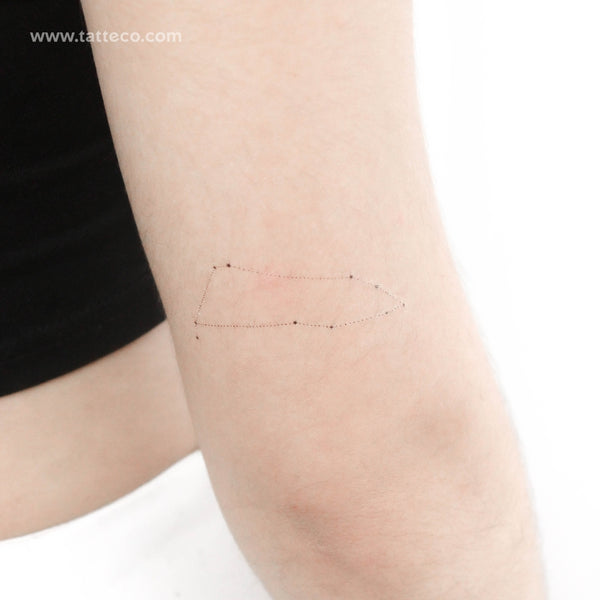 Minimalist Capricornus Constellation Temporary Tattoo by Puntuak - Set of 3