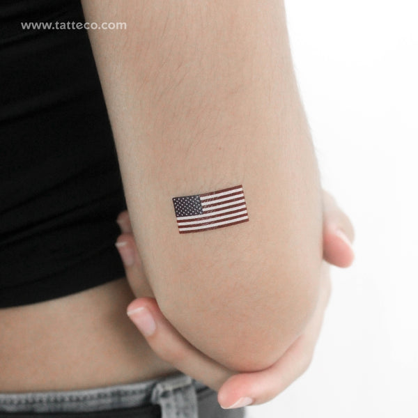 USA Flag Temporary Tattoo - Set of 3