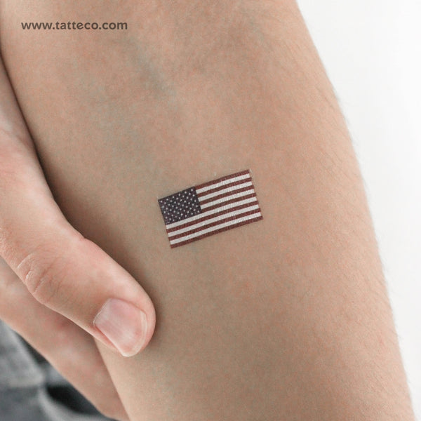 USA Flag Temporary Tattoo - Set of 3