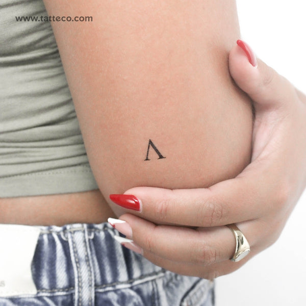 Uppercase Lambda Temporary Tattoo - Set of 3