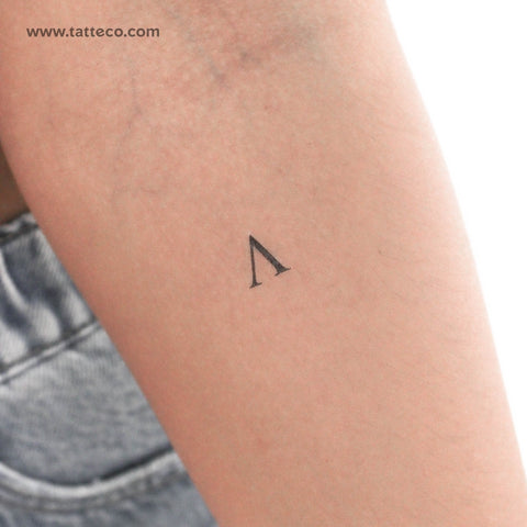 Uppercase Lambda Temporary Tattoo - Set of 3