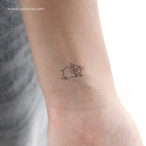 Happy Pig Temporary Tattoo - Set of 3