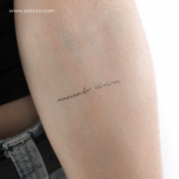 Memento Vivere Temporary Tattoo - Set of 3