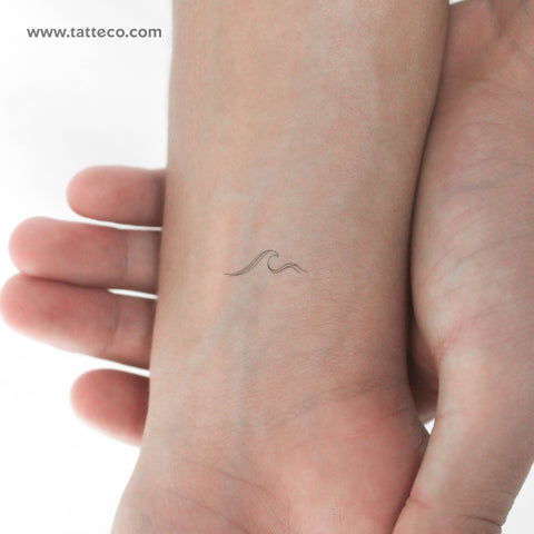 Small Wave By 1991.ink Temporary Tattoo - Set of 3