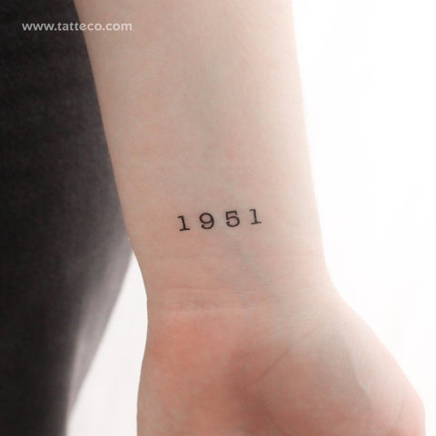 1951 Temporary Tattoo - Set of 3