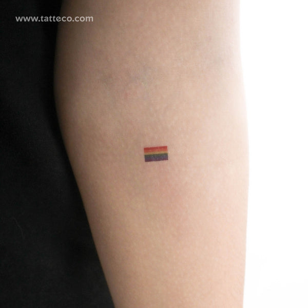 Rainbow Flag Temporary Tattoo - Set of 3