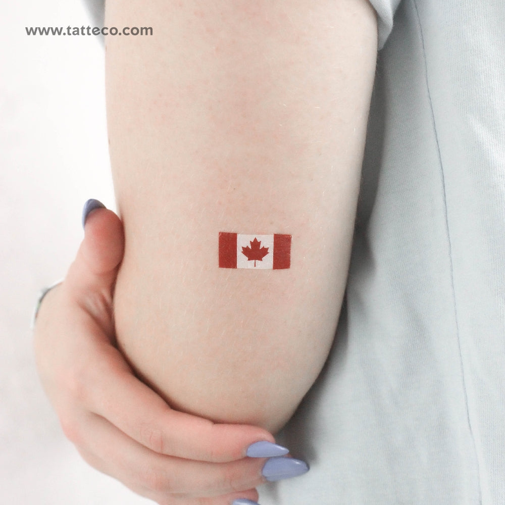 Canada Flag Temporary Tattoo - Set of 3