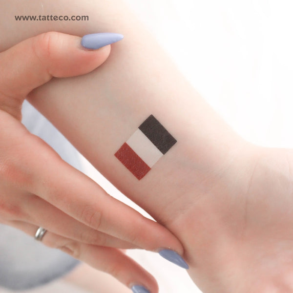 French Flag Temporary Tattoo - Set of 3