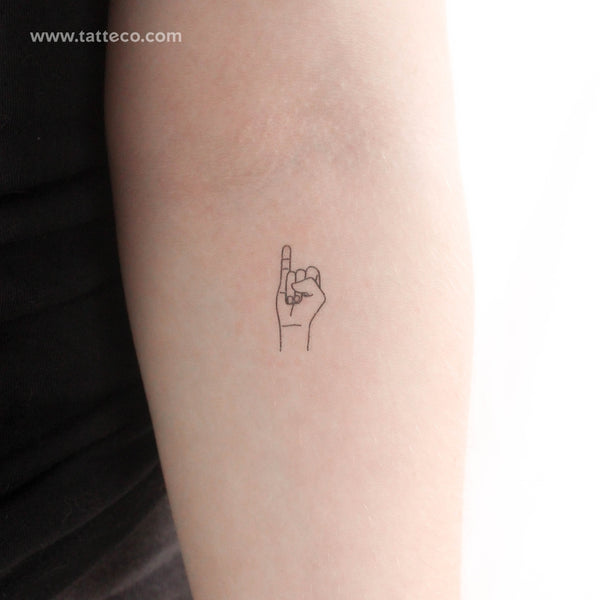 Sign Language I Temporary Tattoo - Set of 3