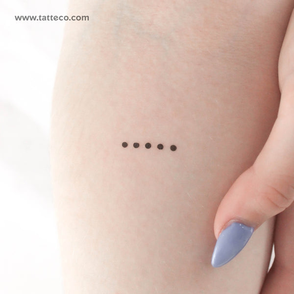 Morse Code 5 Temporary Tattoo - Set of 3