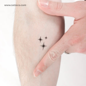 Small Stardust/Sparkle Temporary Tattoo - Set of 3