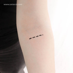 Morse Code 9 Temporary Tattoo - Set of 3