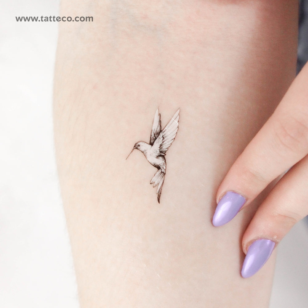 Flying Hummingbird Temporary Tattoo - Set of 3