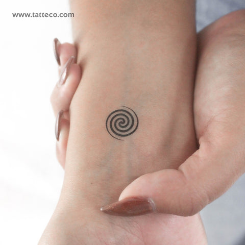 Little Fermat's Spiral Temporary Tattoo - Set of 3