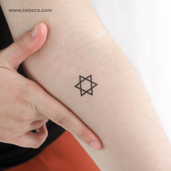 Hexagram Temporary Tattoo - Set of 3