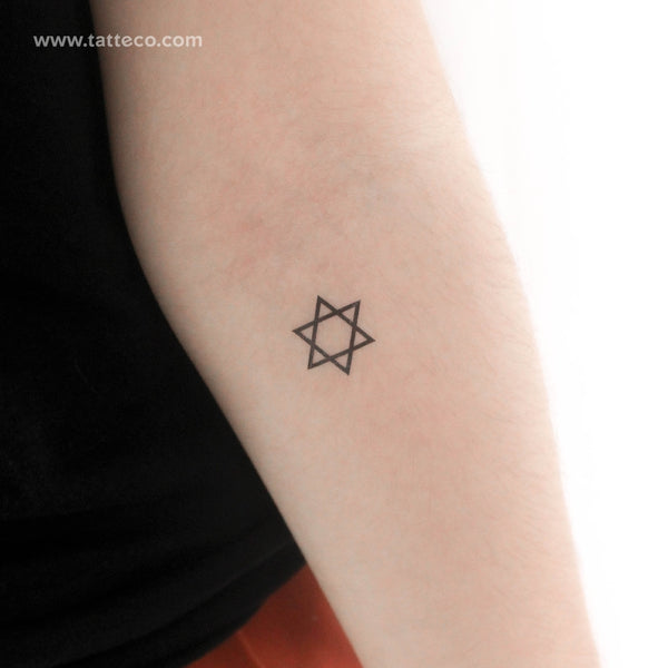 Hexagram Temporary Tattoo - Set of 3