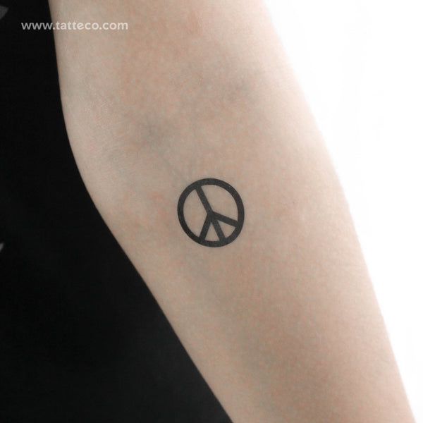 Peace Symbol Temporary Tattoo - Set of 3