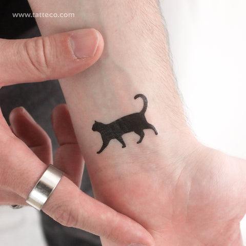 Walking Cat Temporary Tattoo - Set of 3