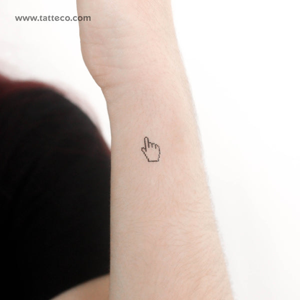 Pixelated Pointer Cursor Temporary Tattoo - Set of 3