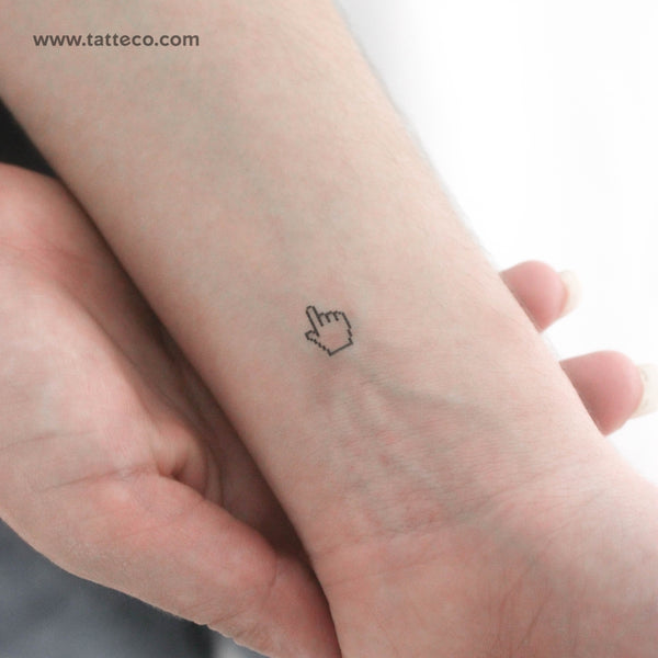 Pixelated Pointer Cursor Temporary Tattoo - Set of 3