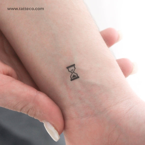 Wait Cursor Hourglass Temporary Tattoo - Set of 3