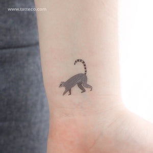 Lemur Temporary Tattoo - Set of 3