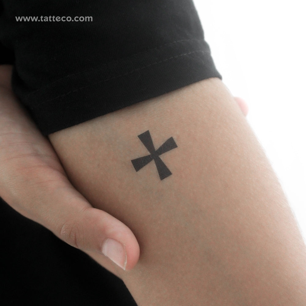 Cossack Cross Temporary Tattoo - Set of 3