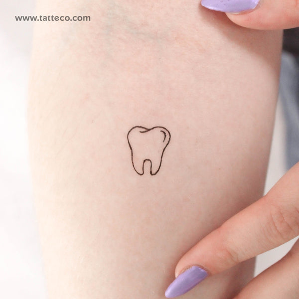 Tooth Temporary Tattoo - Set of 3