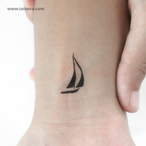 Sailboat Temporary Tattoo - Set of 3