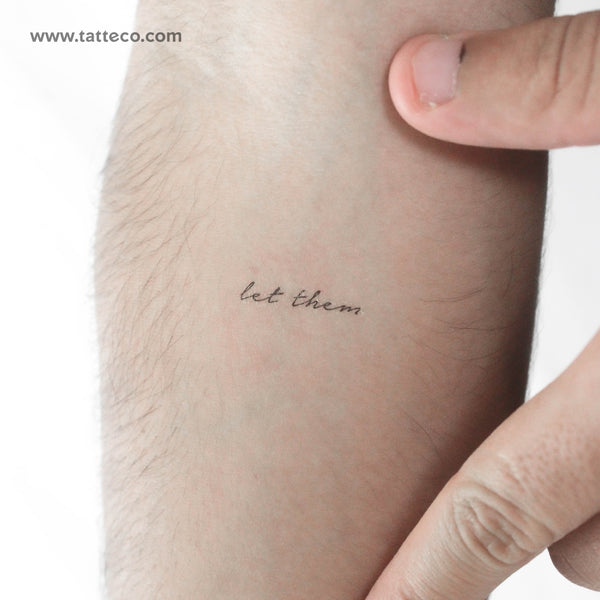 Little Let Them Temporary Tattoo - Set of 3