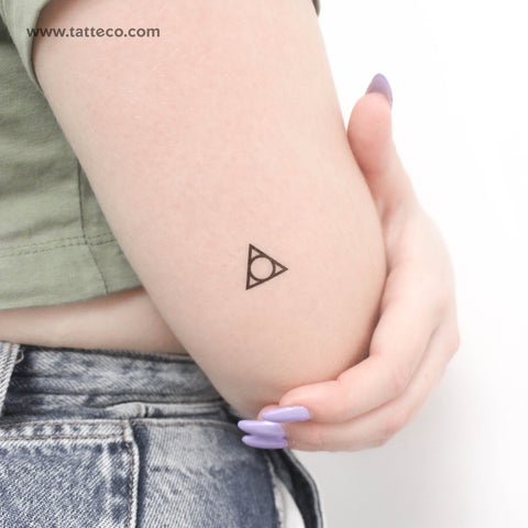 Solomonic Triangle Of Art Temporary Tattoo - Set of 3