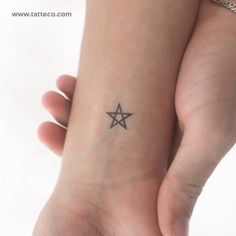 Pentagram Temporary Tattoo - Set of 3