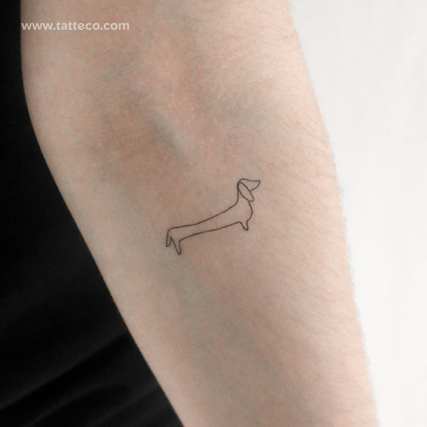 Dachshund Temporary Tattoo - Set of 3