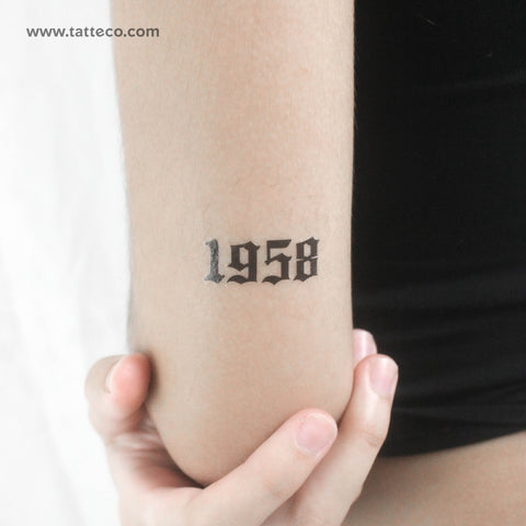 Gothic 1958 Temporary Tattoo - Set of 3