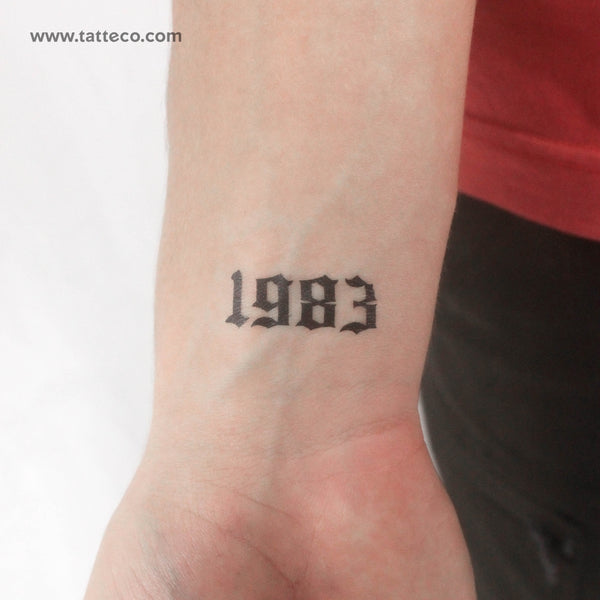 Gothic 1983 Temporary Tattoo - Set of 3