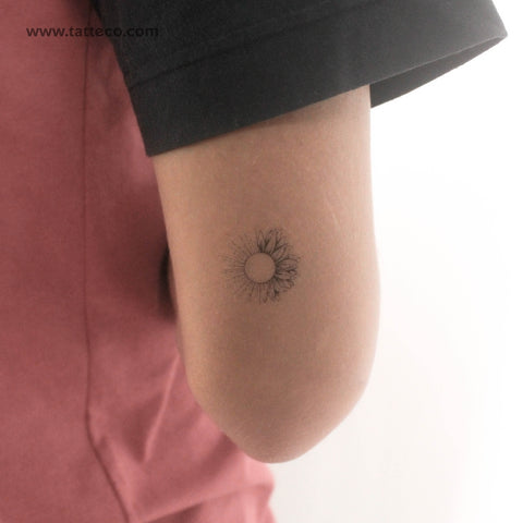 Sunflower Sun Temporary Tattoo - Set of 3