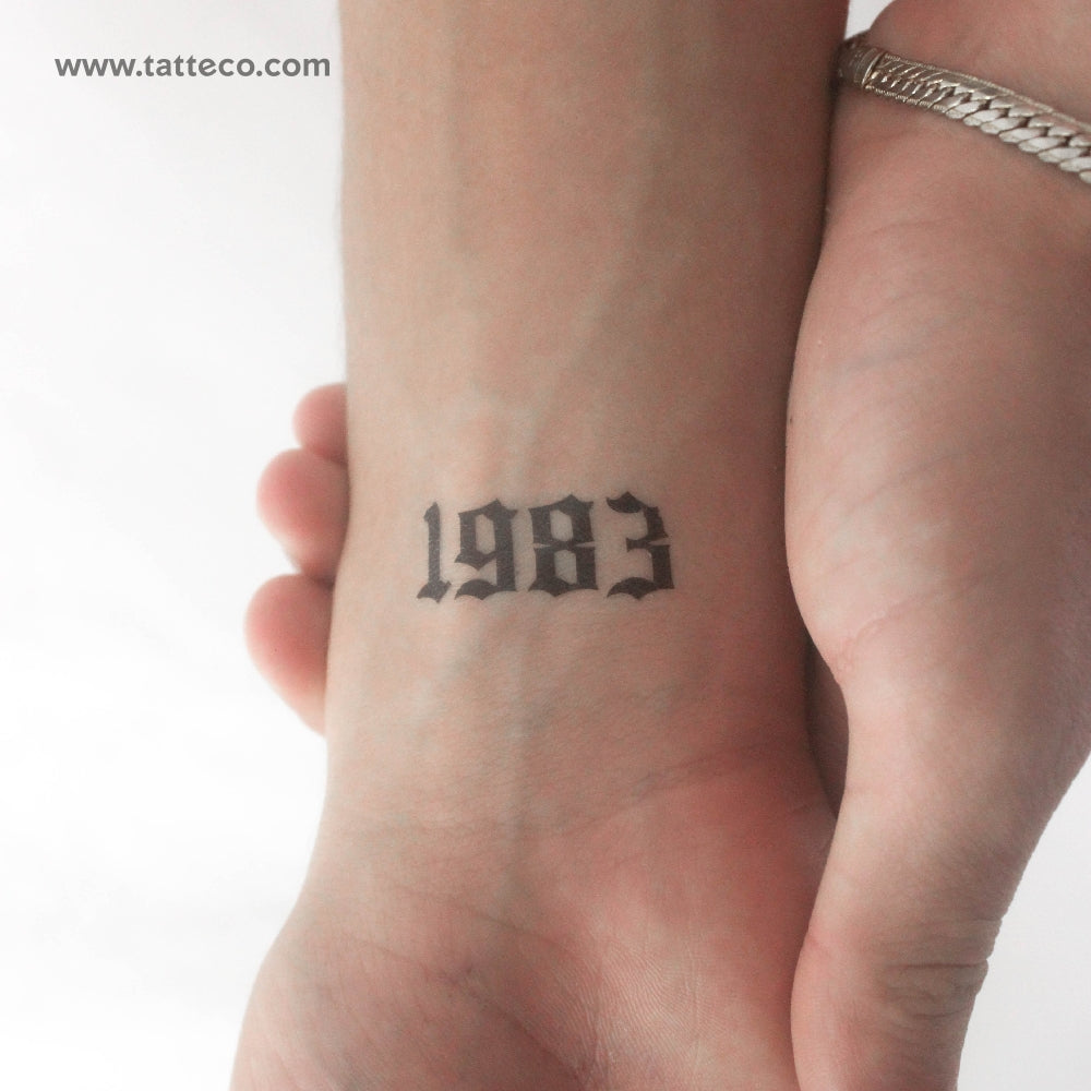 Gothic 1983 Temporary Tattoo - Set of 3