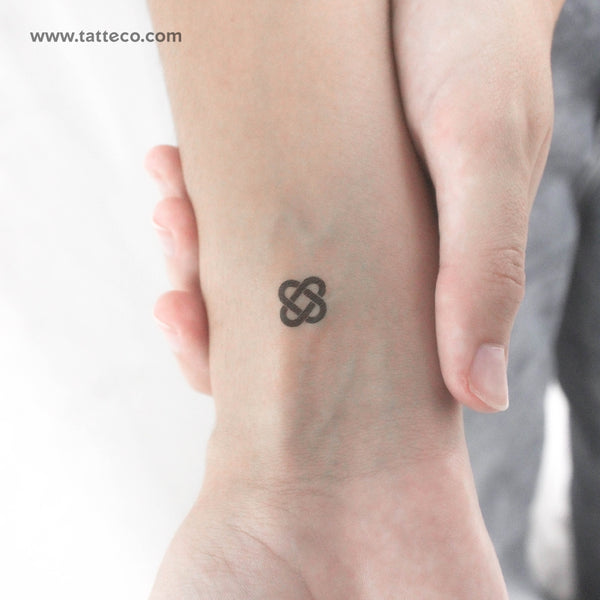 Tiny Celtic Love Knot Temporary Tattoo - Set of 3