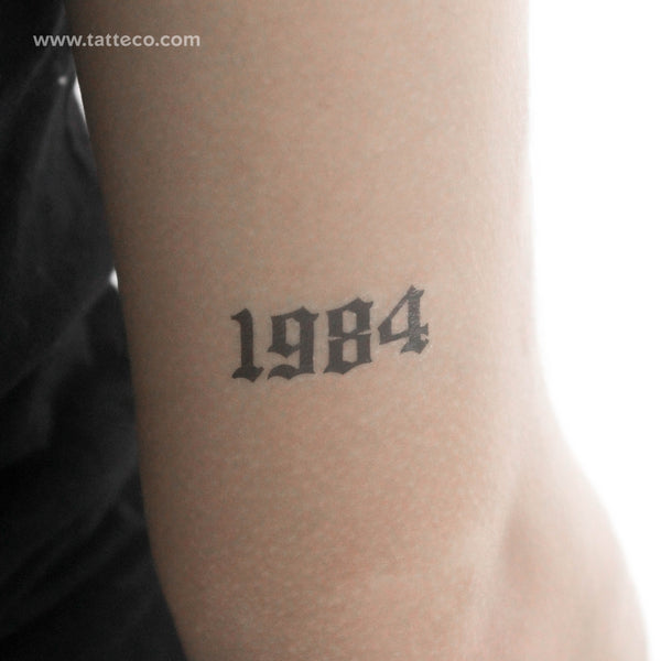 Gothic 1984 Temporary Tattoo - Set of 3