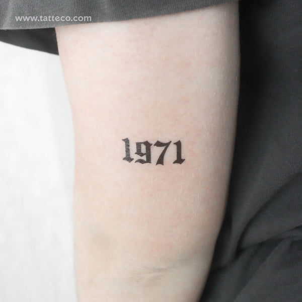 Gothic 1971 Temporary Tattoo - Set of 3