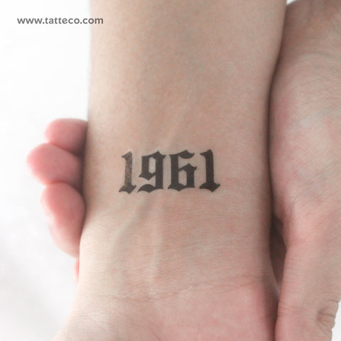 Gothic 1961 Temporary Tattoo - Set of 3