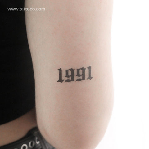 Gothic 1991 Temporary Tattoo - Set of 3