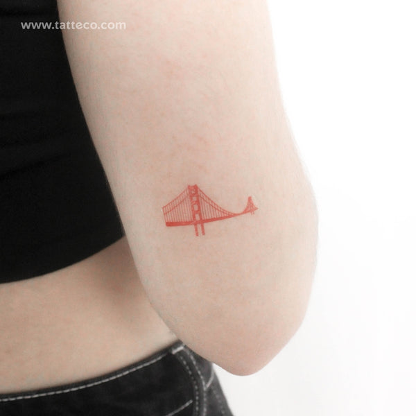 Golden Gate Bridge Temporary Tattoo - Set of 3