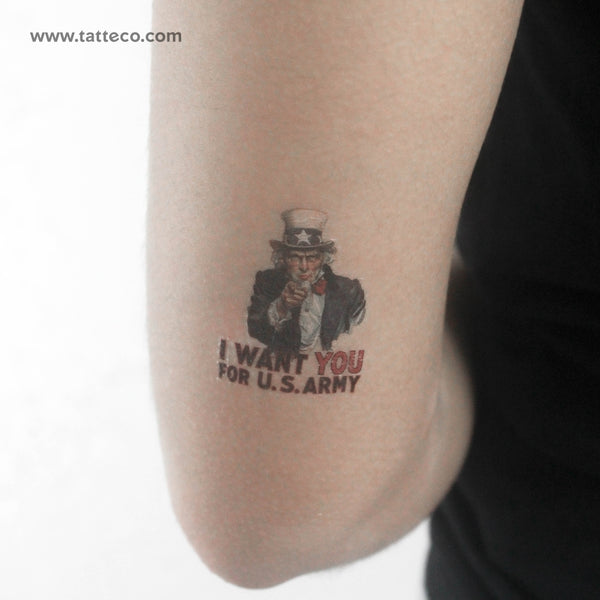 Uncle Sam Temporary Tattoo - Set of 3