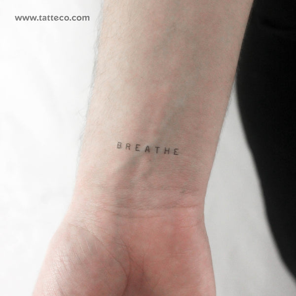 Uppercase Breathe Temporary Tattoo - Set of 3